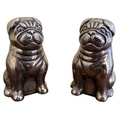 Salero y pimentero de plata Godinger Perro carlino