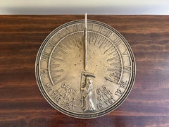 Vintage English Country Iron Garden Sundial "Grow Old Along With Me"