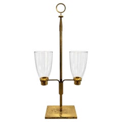 Candelabro «Hurricane» de dos luces de latón de Tommi Parzinger, década de 1960