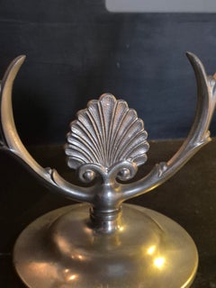 Elegant Swedish Grace pewter candelabras, 1 pair, made in 1934.