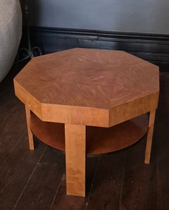 A two-tier Finnish Modern / Art Deco coffee table, octagonal shape, 1930/40s.