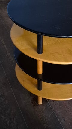 Kaj Gottlob, a rare decorative four-tiered sidetable, Danish Functionalism 1941.