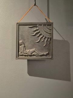 Relief mural en fonte, Ulla Fogelklou-Skogh pour Ystad Metall, style suédois du milieu du siècle