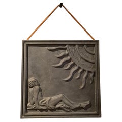 Relief mural en fonte, Ulla Fogelklou-Skogh pour Ystad Metall, style suédois du milieu du siècle