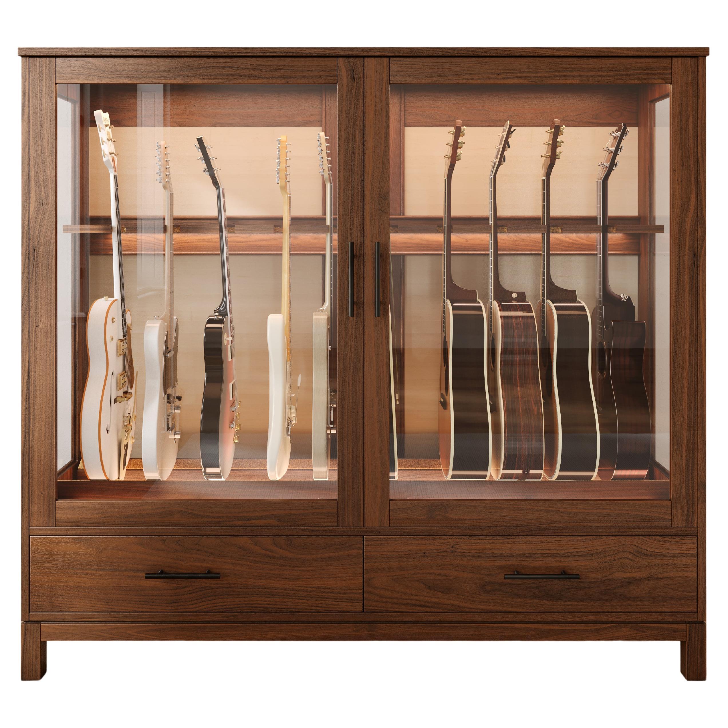 The Habitat - Guitar Cabinet, Ten Instrument Display, Humidor  For Sale