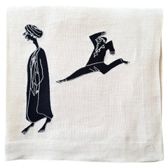 Tovagliolo di lino ricamato a mano "Harba" - Collection'S