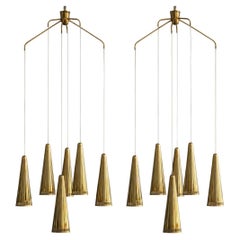 Pair of Model K2-48/6 Scandinavian Modern Pendants, Mauri Almari, Idman Oy, 1950