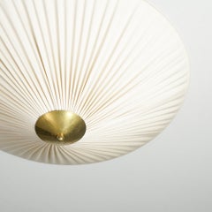 Scandinavian Modern Model 20465 Fabric and Brass Flush Mount, Idman Oy, 1950s