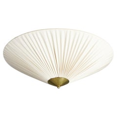 Luminaire encastré de style moderne scandinave, modèle 20465, en tissu et laiton, Idman Oy, années 1950