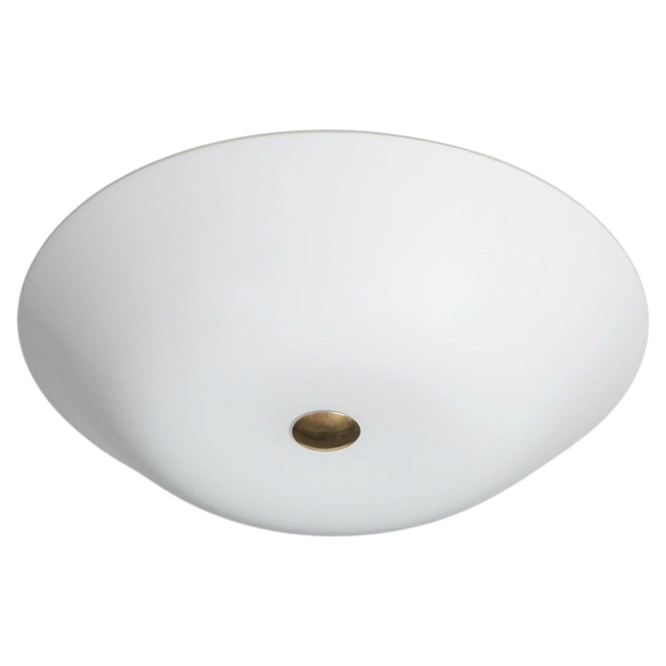 Model 71-005 Glass Flush Mount, Lisa Johansson-Pape, Orno Oy, 1950s For Sale