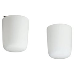 Paire de plafonniers modernes scandinaves en verre, Finlande, années 1960