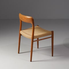 Set of Four Model 75 Chairs, Niels Møller, J.L. Møllers Møbelfabrik, 1960s