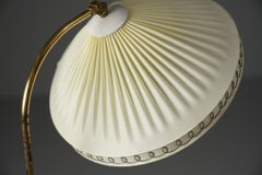 Scandinavian Modern Birch and Brass Floor Light, Finland, 1950s