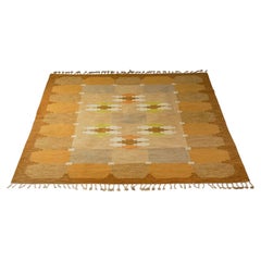 Scandinavian Modern Röllakan Rug, Ingegerd Silow, Sweden, Mid-20th Century