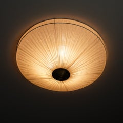 Scandinavian Modern Linen Flush Mount, Finland, 1950s