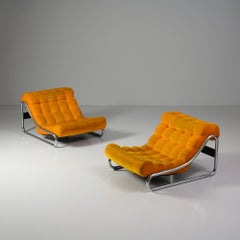 Rare Pair of Model "Impala" Lounge Chairs, Gillis Lundgren, Ikea, 1970s