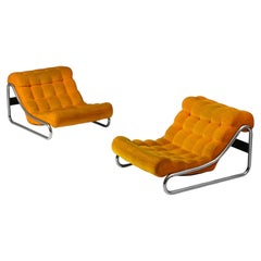 Rare Pair of Model "Impala" Lounge Chairs, Gillis Lundgren, Ikea, 1970s