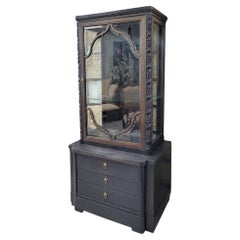 Neo-Renaissance Oak Vitrine Cabinet by A.B. N. Bomans Ångsnickeri, circa 1900