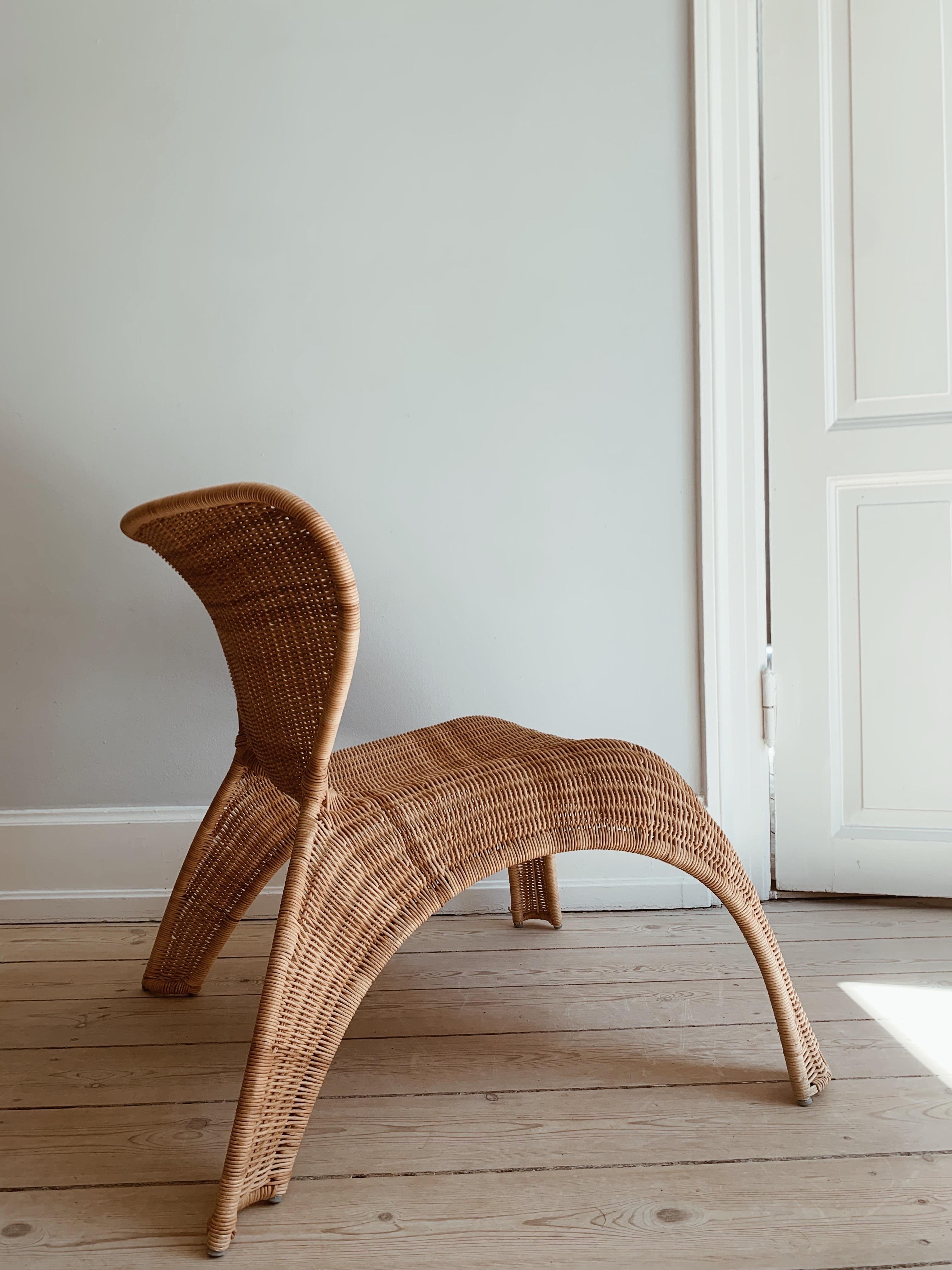 Scandinavian Modern Vintage IKEA wicker chair “Gulte” For Sale