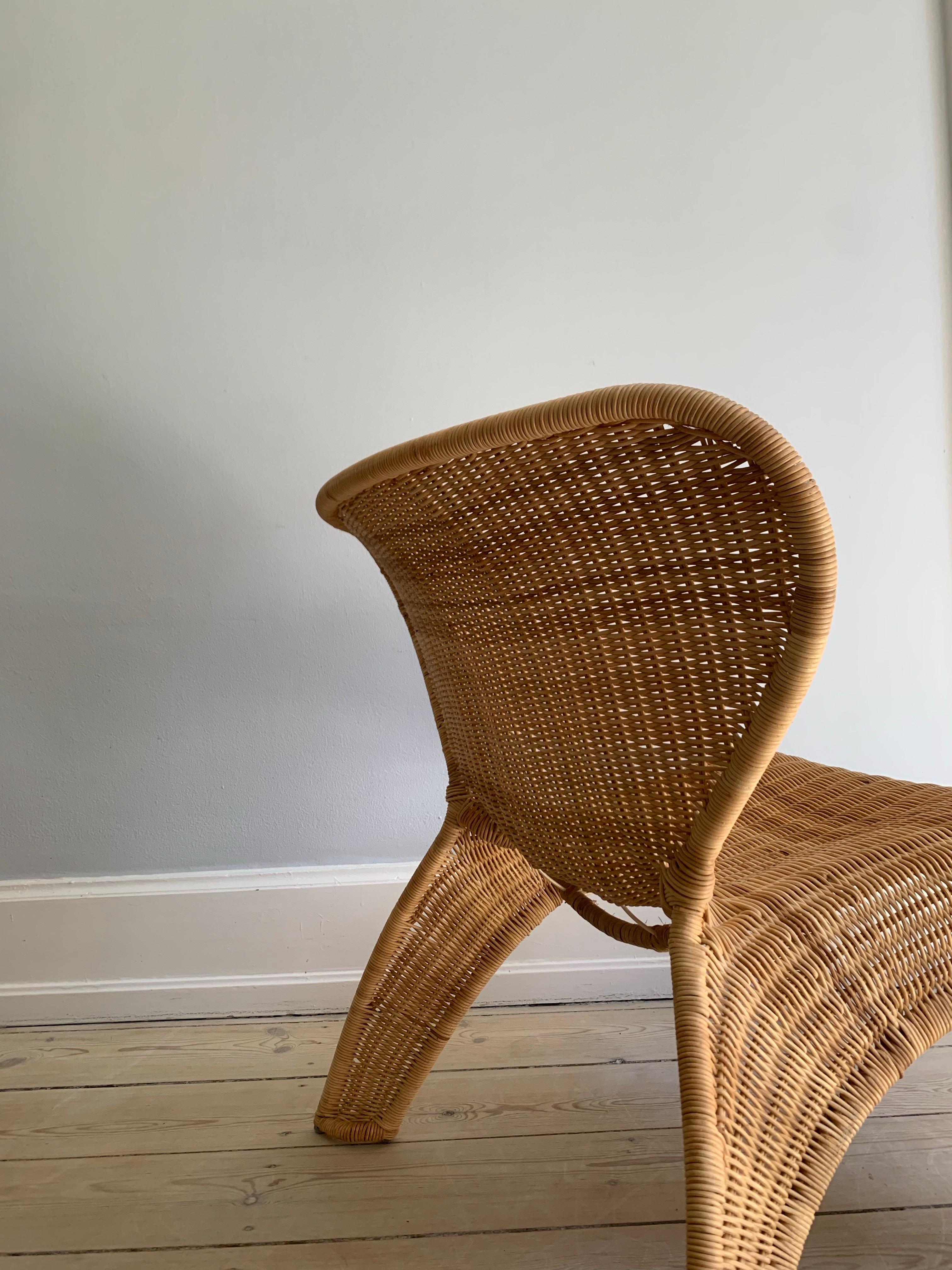 Vintage IKEA wicker chair “Gulte” In Good Condition For Sale In Copenhagen, DK