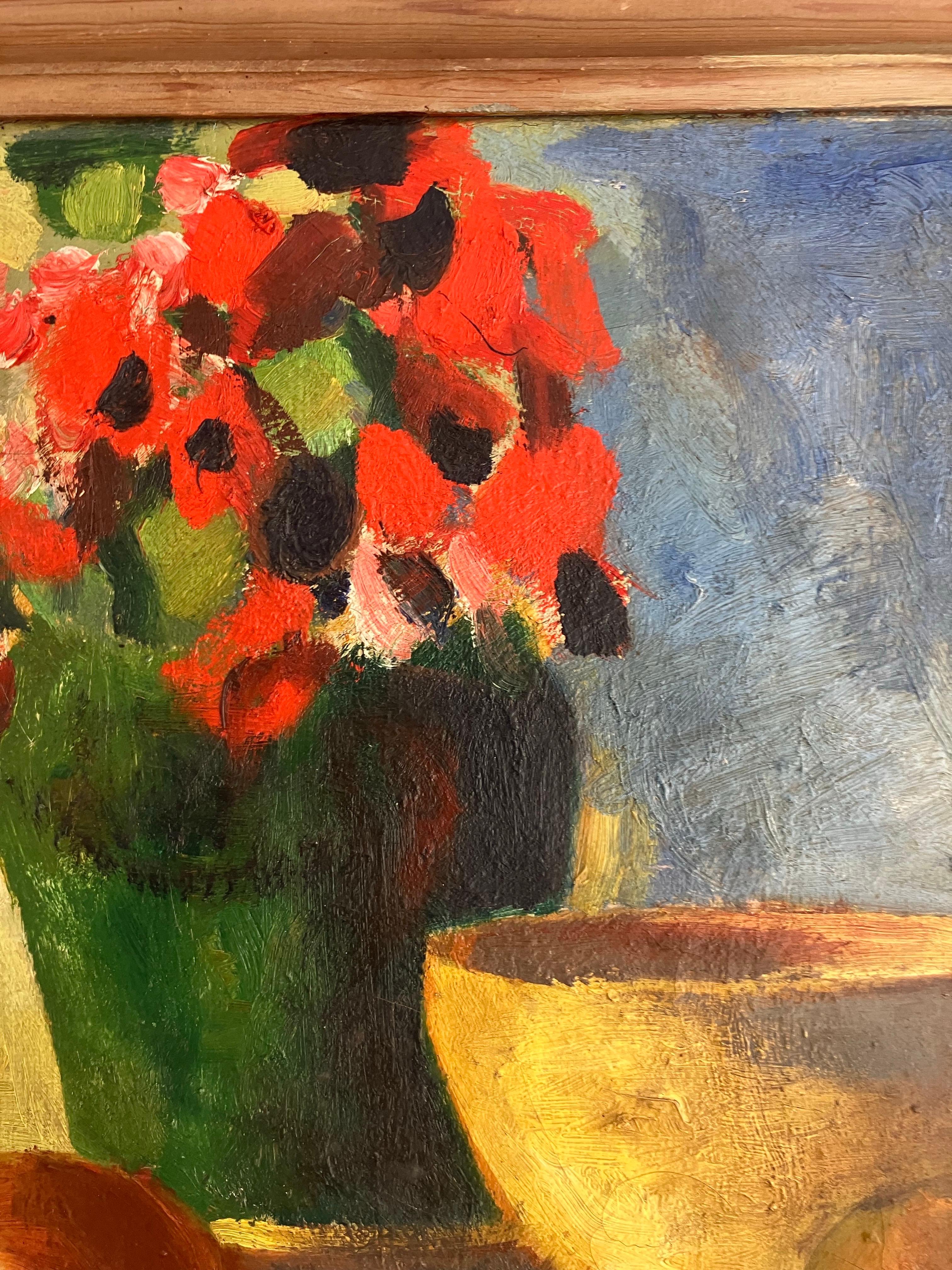 Dänisches Vintage-Gemälde in Öl auf Leinwand, ca. 1960er Jahre im Zustand „Gut“ im Angebot in Copenhagen, DK