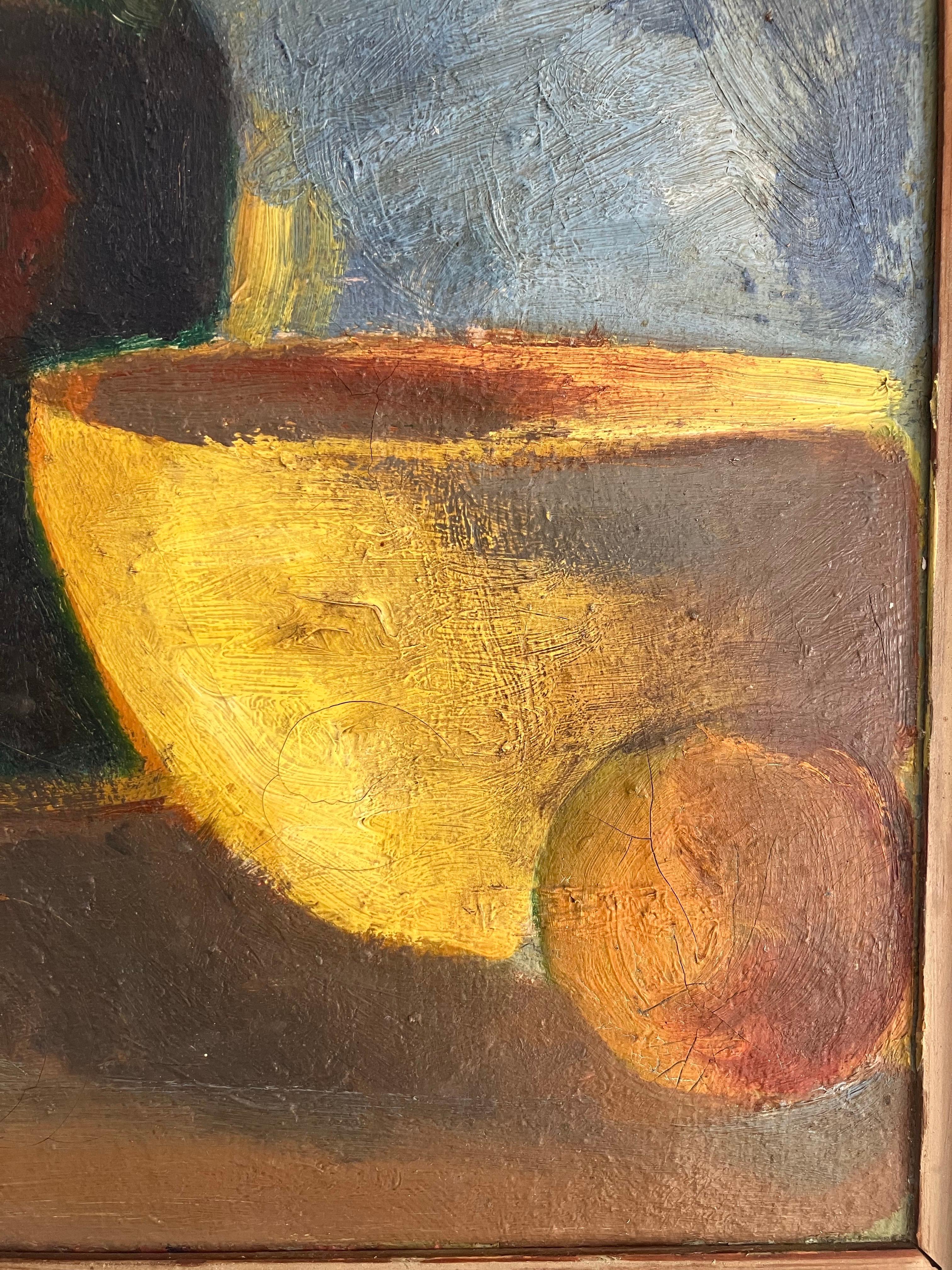 Dänisches Vintage-Gemälde in Öl auf Leinwand, ca. 1960er Jahre im Angebot 3