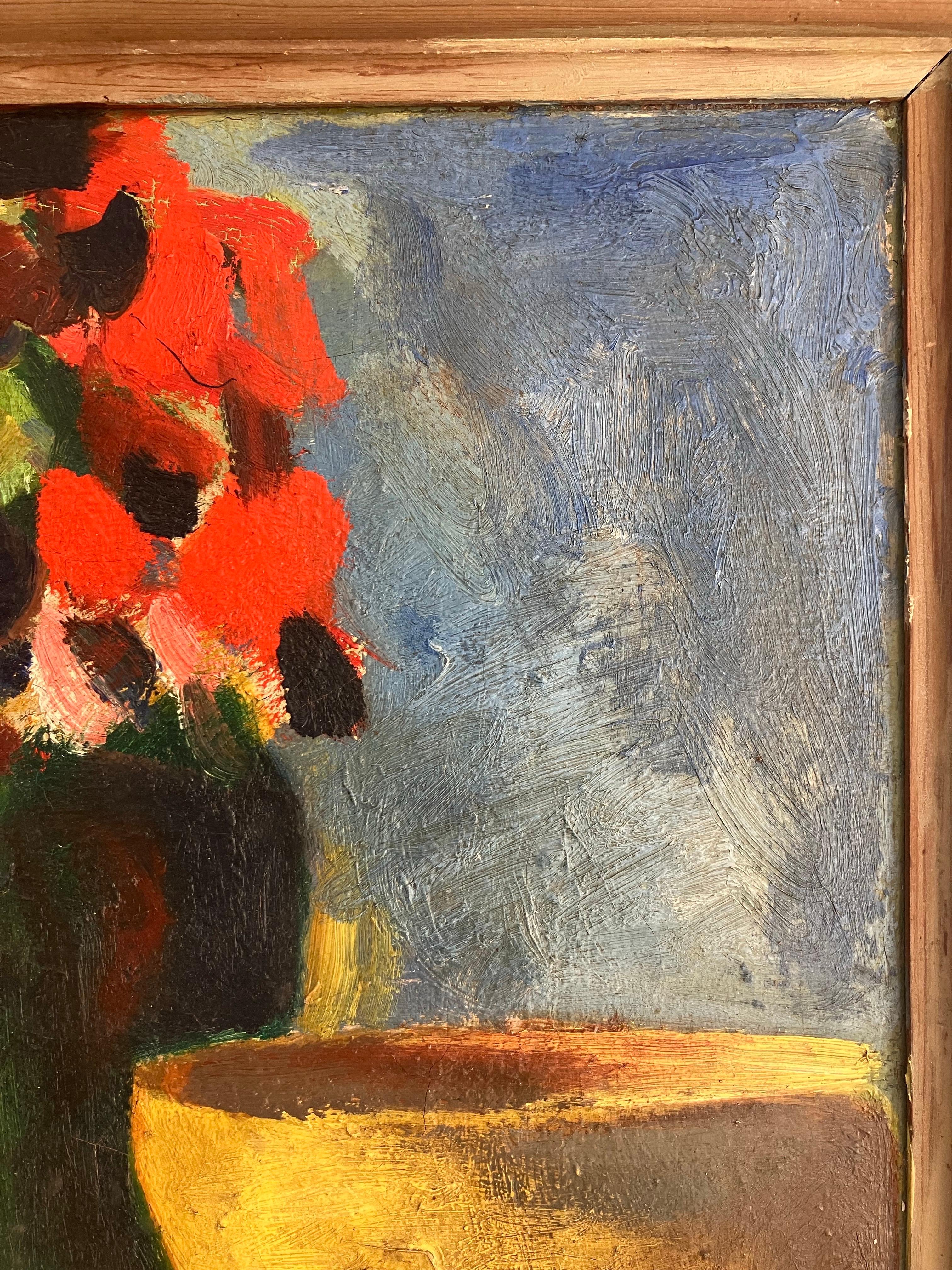 Dänisches Vintage-Gemälde in Öl auf Leinwand, ca. 1960er Jahre im Angebot 6