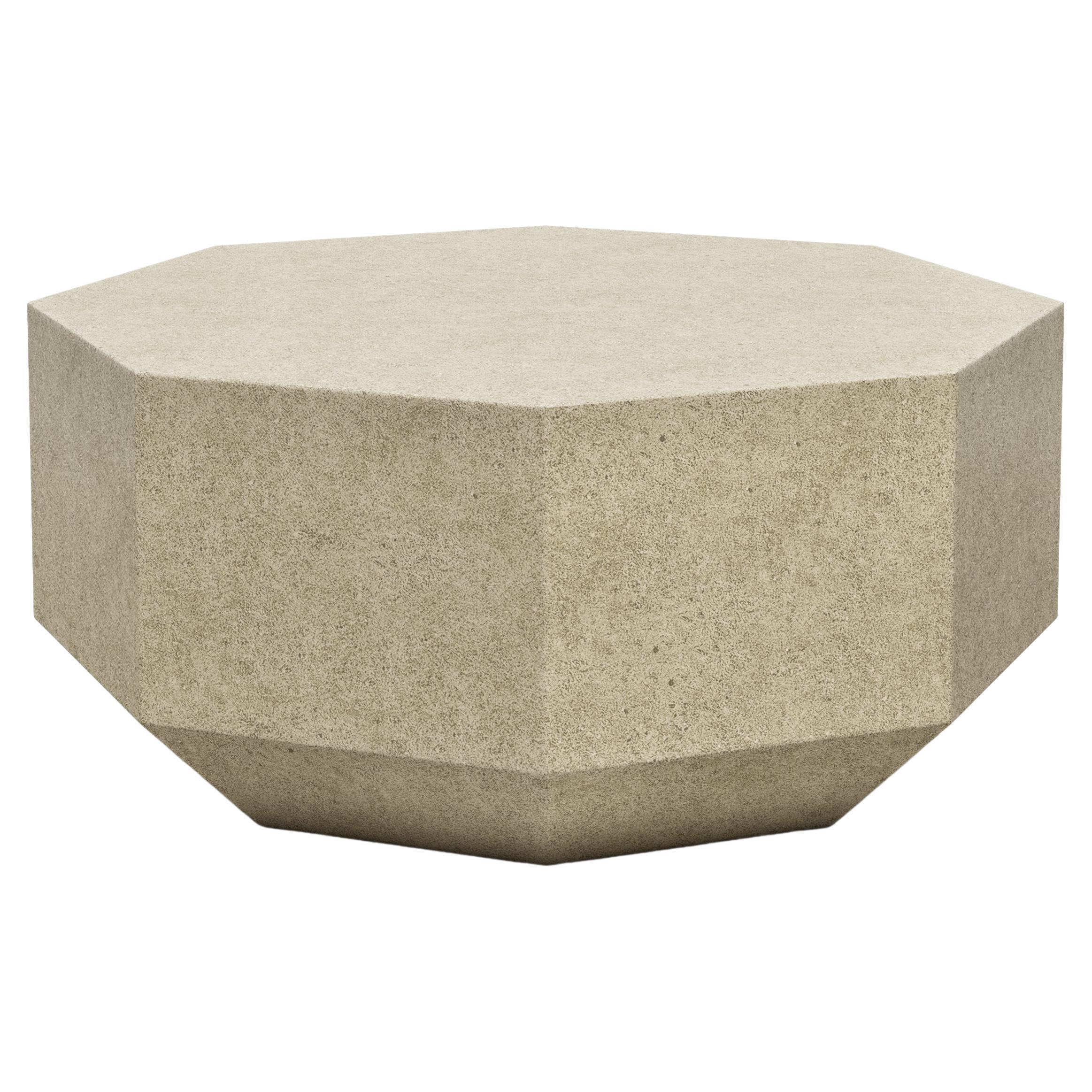 Gemma Concrete Travertine M Coffee Table by Snoc For Sale