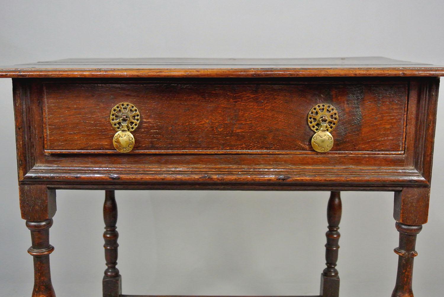 Charming William and Mary Oak Lowboy c. 1690 For Sale 1