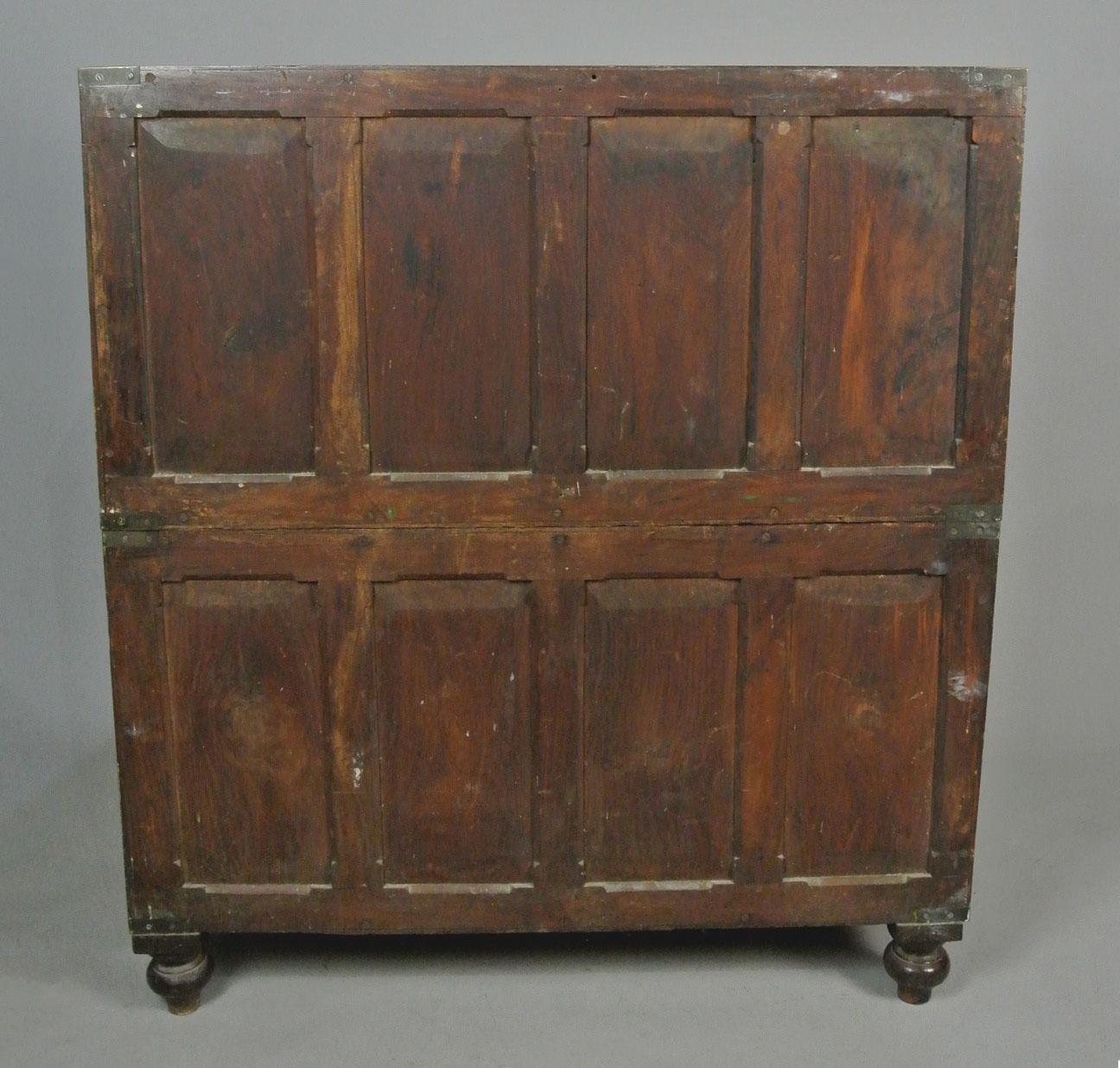 Wonderful Georgian Solid Walnut Campaign Chest c. 1810 3