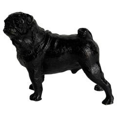 Late 19th Century Bronze Pug Dog Sculpture