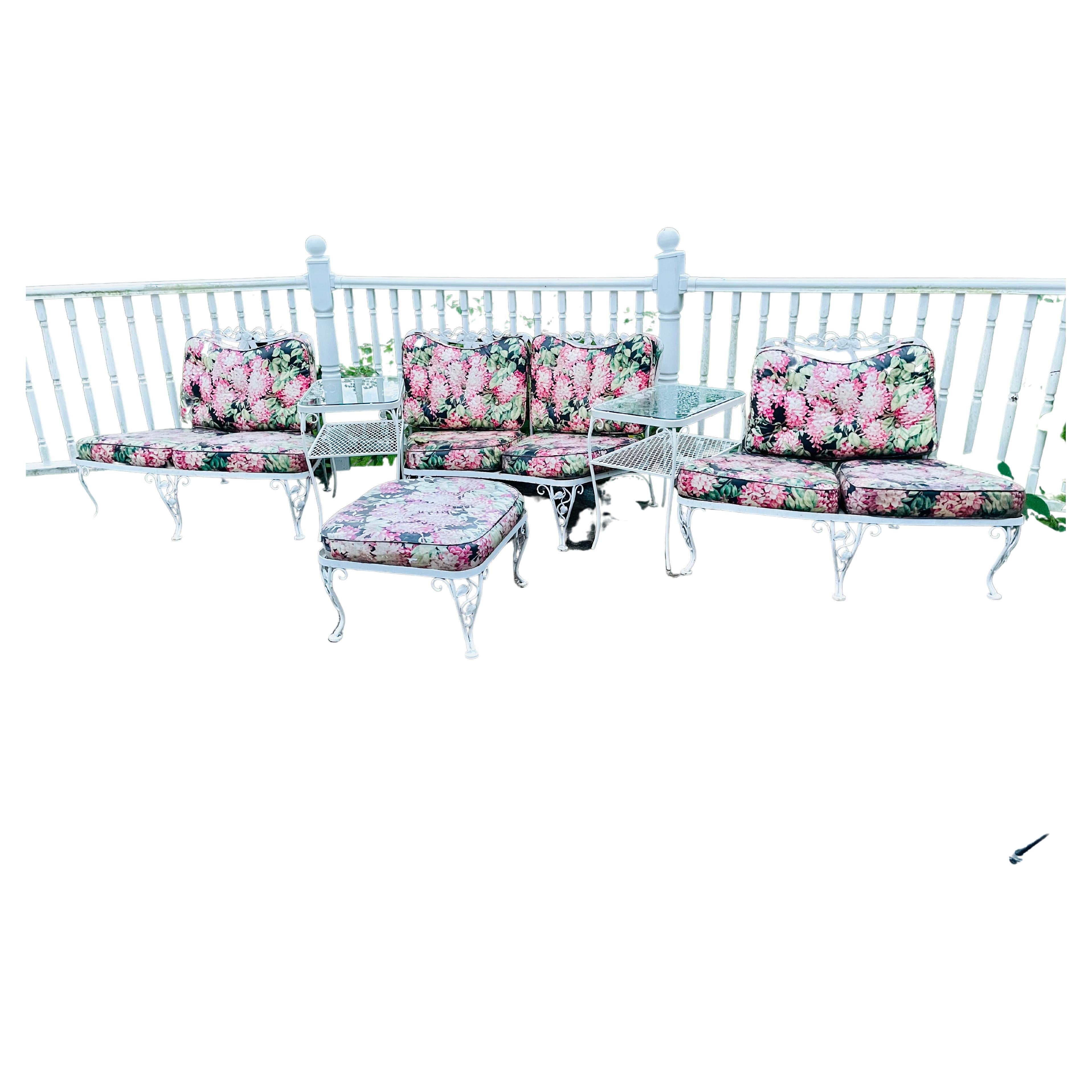 Special Edition Vintage Woodard Wrought Iron Chantilly Rose Sofa Sectional

It’s no wonder Woodard’s classic designs like this Chantilly Rose set is well known amongst the most affluent social strata of America. Its meticulous hand craftmanship and