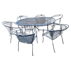 Vintage Wrought Iron Patio Chairs A Set of 6
