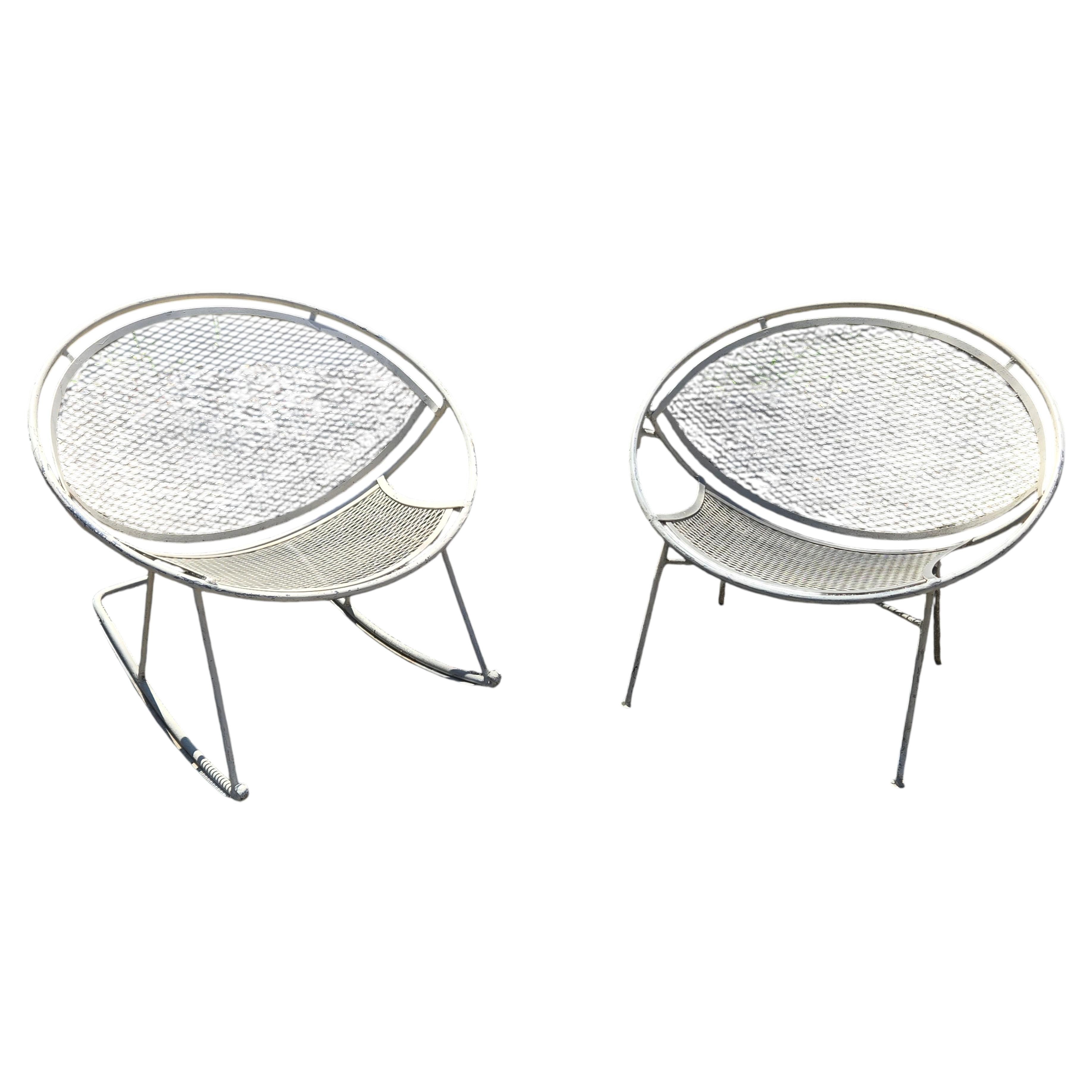 Lounge-Sessel im Mid-Century-Modern-Stil aus Schmiedeeisen von Maurizio Tempestini im Angebot