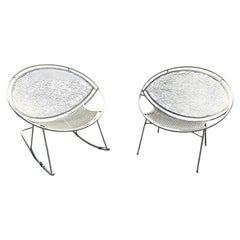 Chaises Radar en fer forgé par Tempestini