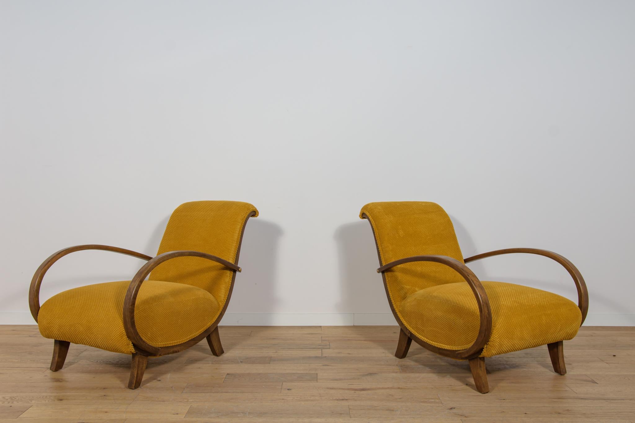 Art déco  Fauteuils, Pologne, années 1930, Ensemble de 2 en vente 3