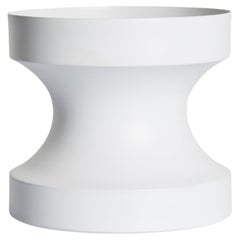 Breites Pflanzgefäß aus weißem Aluminium von Medeia 