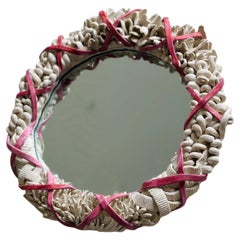 Keramik-Spiegel in Creme und Rosa