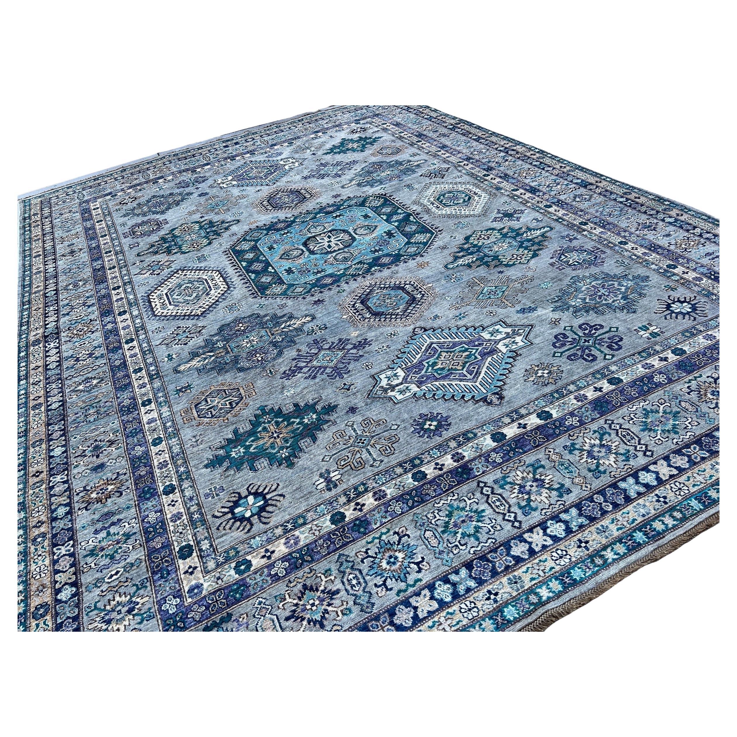 9x12 HandKnotted Afghan Rug Premium HandSpun Afghan Wool Fair Trade