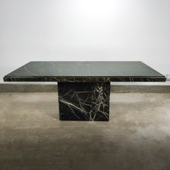Vintage Postmodern Solid Marble Dining Table