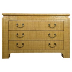 Mid Century Raffia Chest / Commode by Harrison Van Horn, c1970s