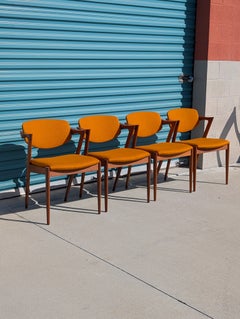 Set di 4 sedie da pranzo modello 42 disegnate da Kai Kristiansen per Schou Andersen, anni '60 circa