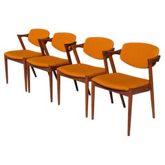Set of 4 Model 42 Dining Chairs by Kai Kristiansen for Schou Andersen, c1960s