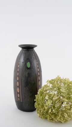 Charles Catteau Art Deco Grès Kéramis Vase D766, Boch Frères, 1920s