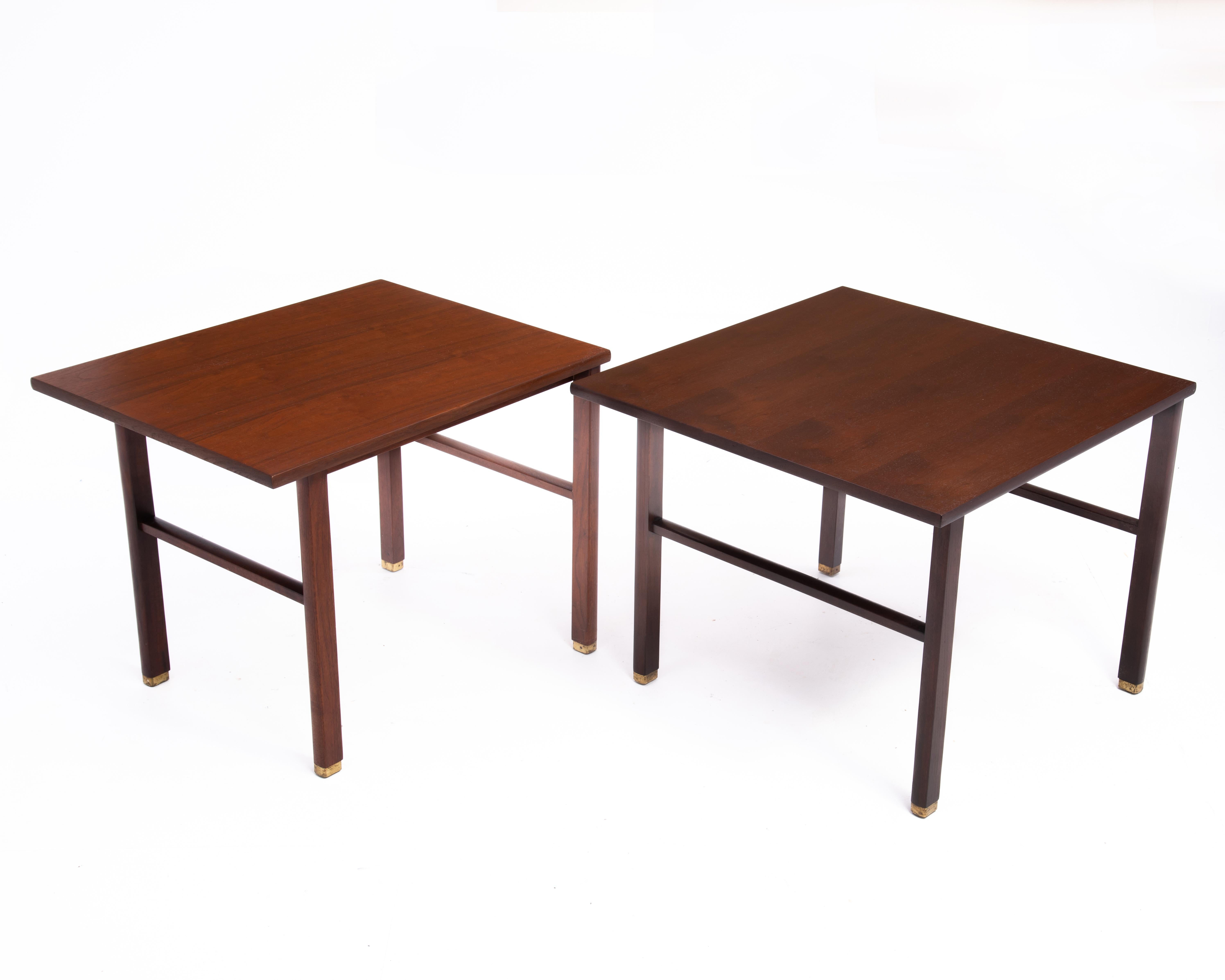 Cantilevered Dunbar Side End Table Edward Wormley 1960s Brass Tag 10
