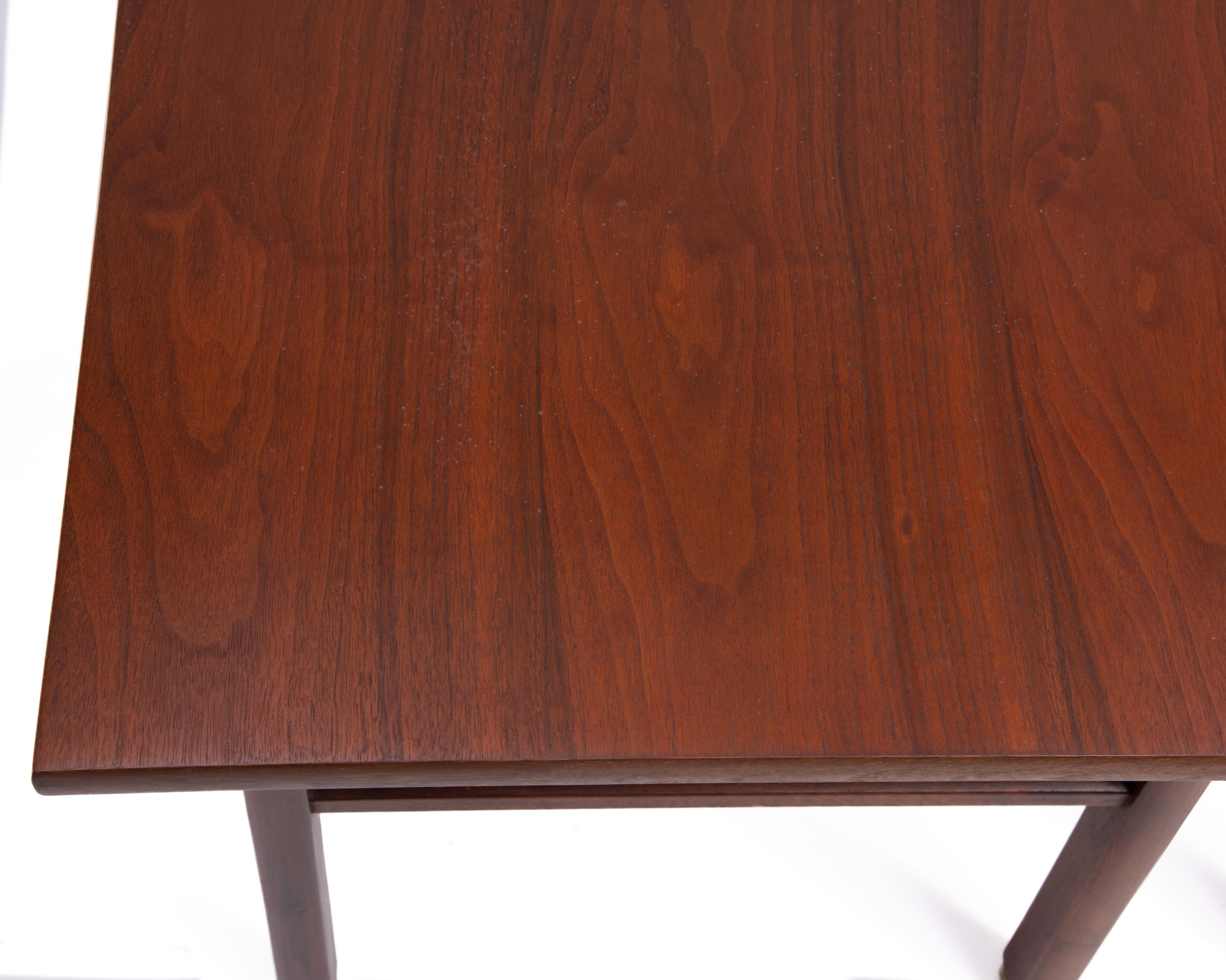 Cantilevered Dunbar Side End Table Edward Wormley 1960s Brass Tag 6
