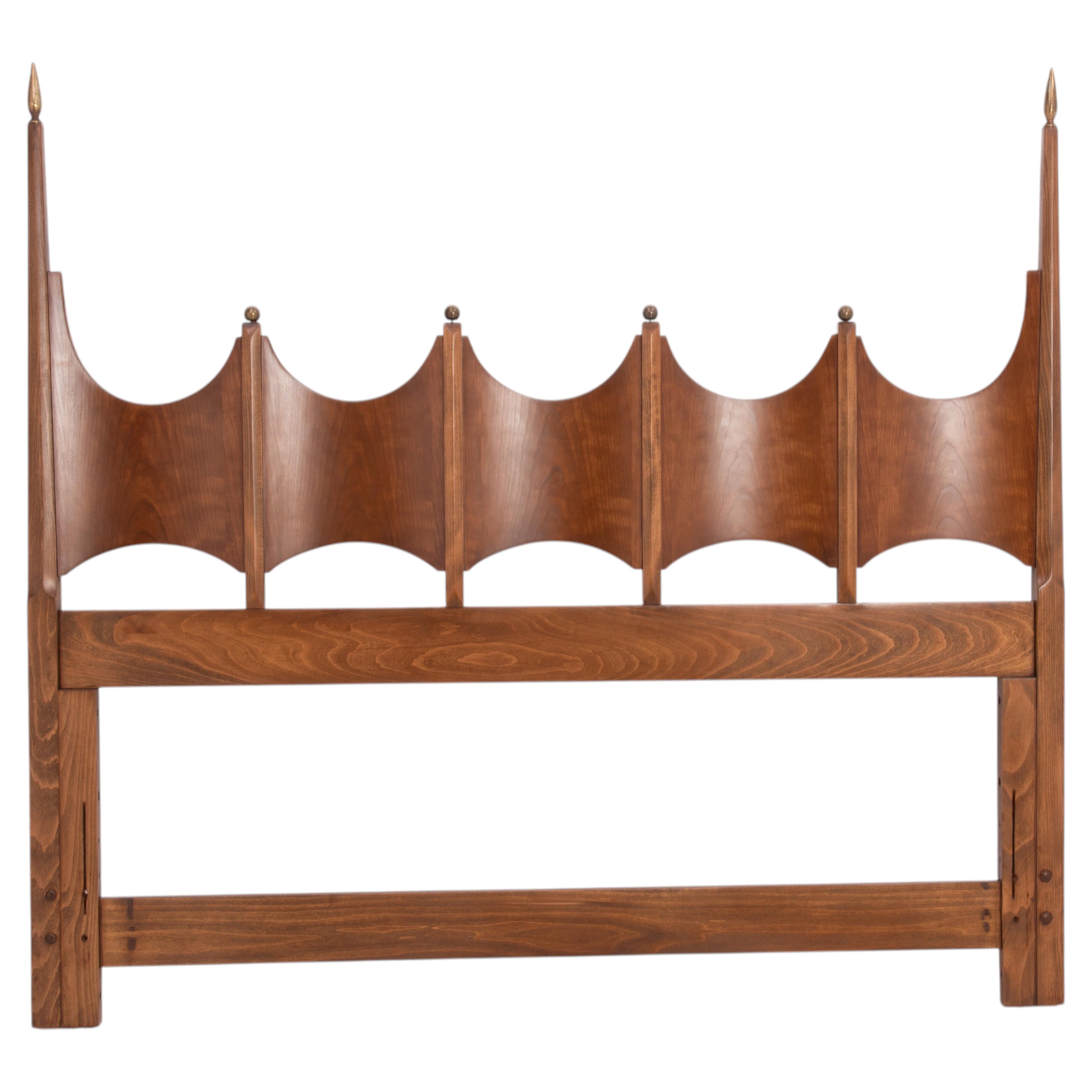 Thomasville Arched Queen Headboard Mid Century For Sale