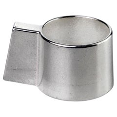 Espressocup 417 by Vogel Studio, Hand-Cast Bronze with Silver Finish