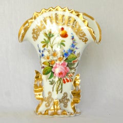 Paris porcelain polychromatic vase, Restauration period