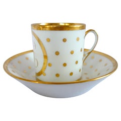Tasse à café en porcelaine « Empire Paris » rehaussée d'or fin – vers 1800